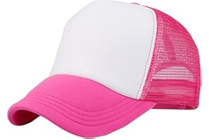 HinyBoeh Kids Mesh-Baseball-Cap Boys-Girls Trucker-Hat - Adjustable UV-Protection Snapback Cap for Summer(4-8years)