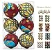 SANNO Christmas Tree Decorations Balls Ornaments Painting & Glittering Ball Shatterproof for Holiday Wedding Party, 6 Pcs, 60mm/2.36