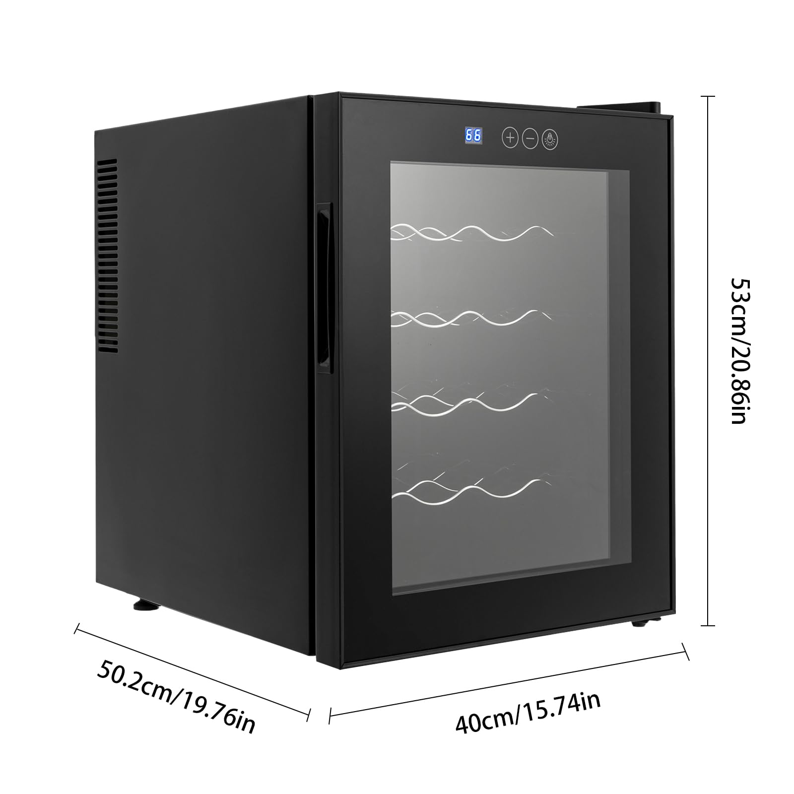ILWorkTLs 20 Bottle Wine Fridge, Freestanding Compressor Wine Cooler Refrigerator with Digital Temperature Control and Double-layer Glass Door,Beverage Wine Chiller for Home, Office, Bar