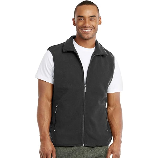 Harriton Adult 8 oz. Fleece Vest S CHARCOAL at Amazon Men's