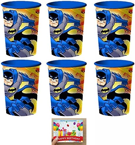 Batman Plastic Reusable Cups Pack of 6