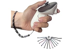 Annrybor Improved Replacement Wrist Wraps for Oculus Quest 3 Gen Controller, Professional Wrist Lanyards with Resin White Stopper, Replacement Adjustable Hand Straps For Quest 3 Controller（BF）