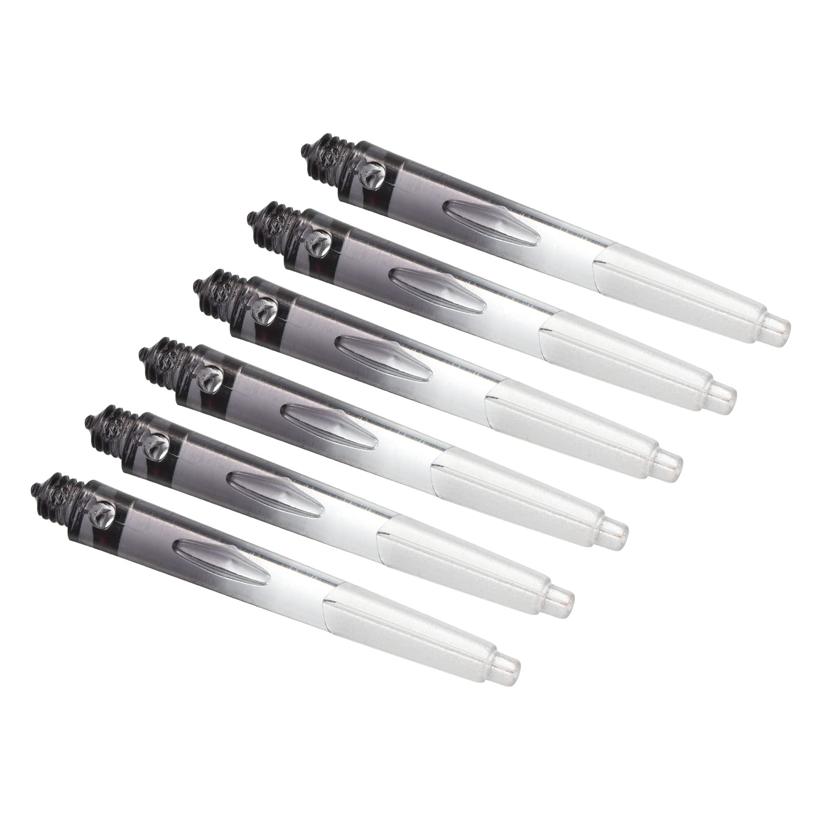 PATIKIL 45mm Dart Shafts, Medium 2BA Thread Nylon Dart Stems Dart Accessories for Steel Tip - 6 Pack (White, Black)