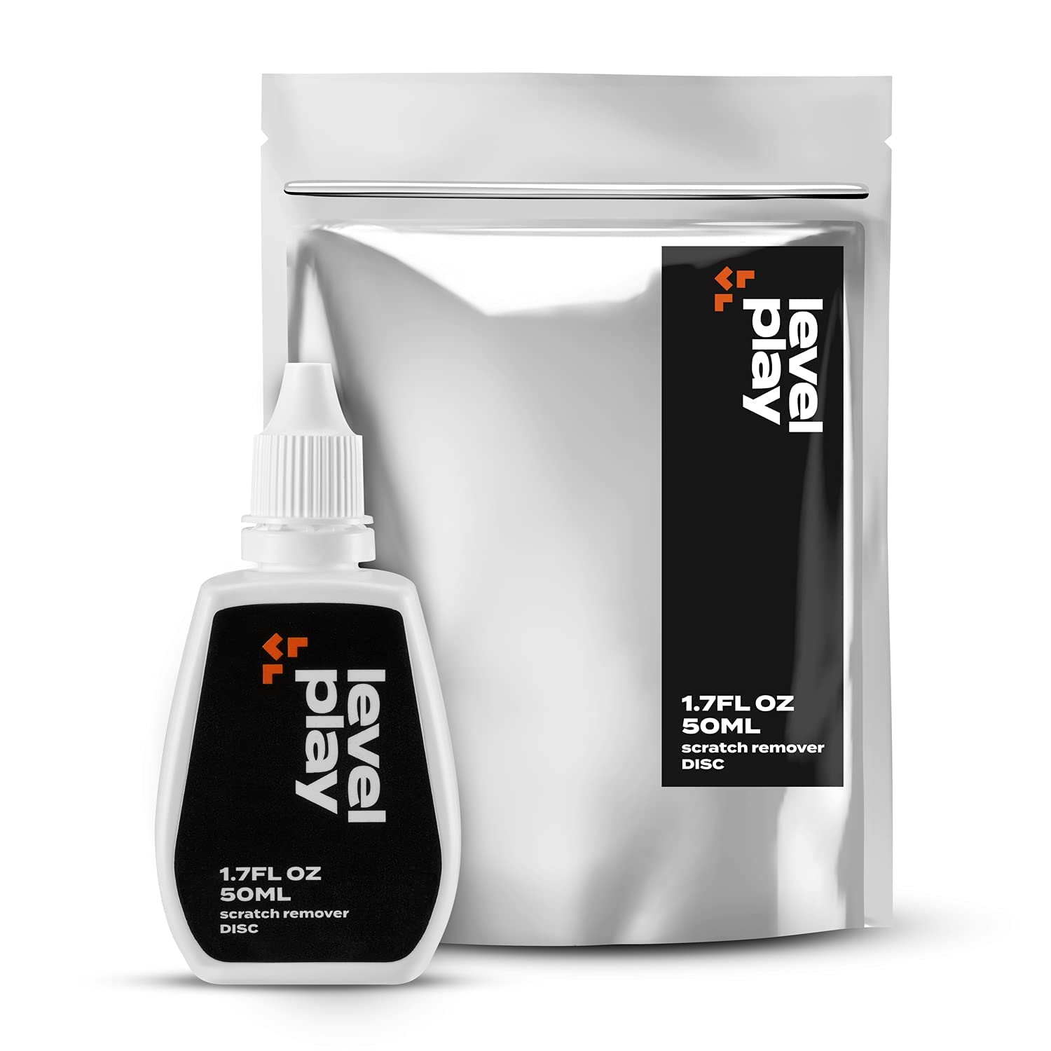 Levelplay Disc Scratch Repair Kit – Repairs & Polishes CD, DVD, and Blu-ray Playback Issues, Helps Reduce Audio Skips and Game Freezes, Microfiber Cleaning Cloth Included – 50 mL (1.7 fl oz) Bottle
