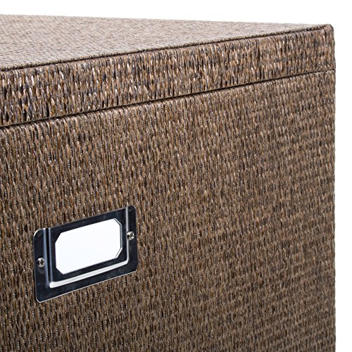 G.U.S. Decorative Office File and Portable Storage Box for Hanging Folders Letter Or Legal, Woven Rattan - Thumbnail 5