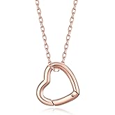 GAVU Stainless Steel Ring Holder Necklace for Women, Women’s Heart Pendant Ring Keeper Necklace 18"
