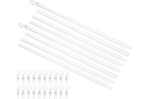 uxcell 2Pcs 46" Blinds Wand Replacement, Combinable Blinds Tilt Wand with Hook, Vertical Blind Rod Stick for Window Curtain O