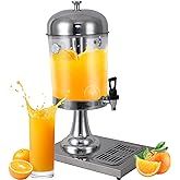 2.2 Gallon Drink Dispensers for Parties, Beverage Dispenser with Stand, Commercial Hot Cold Juice Dispenser with Ice Container and Stainless Steel Drip Trays for Beer, Water Lemonade