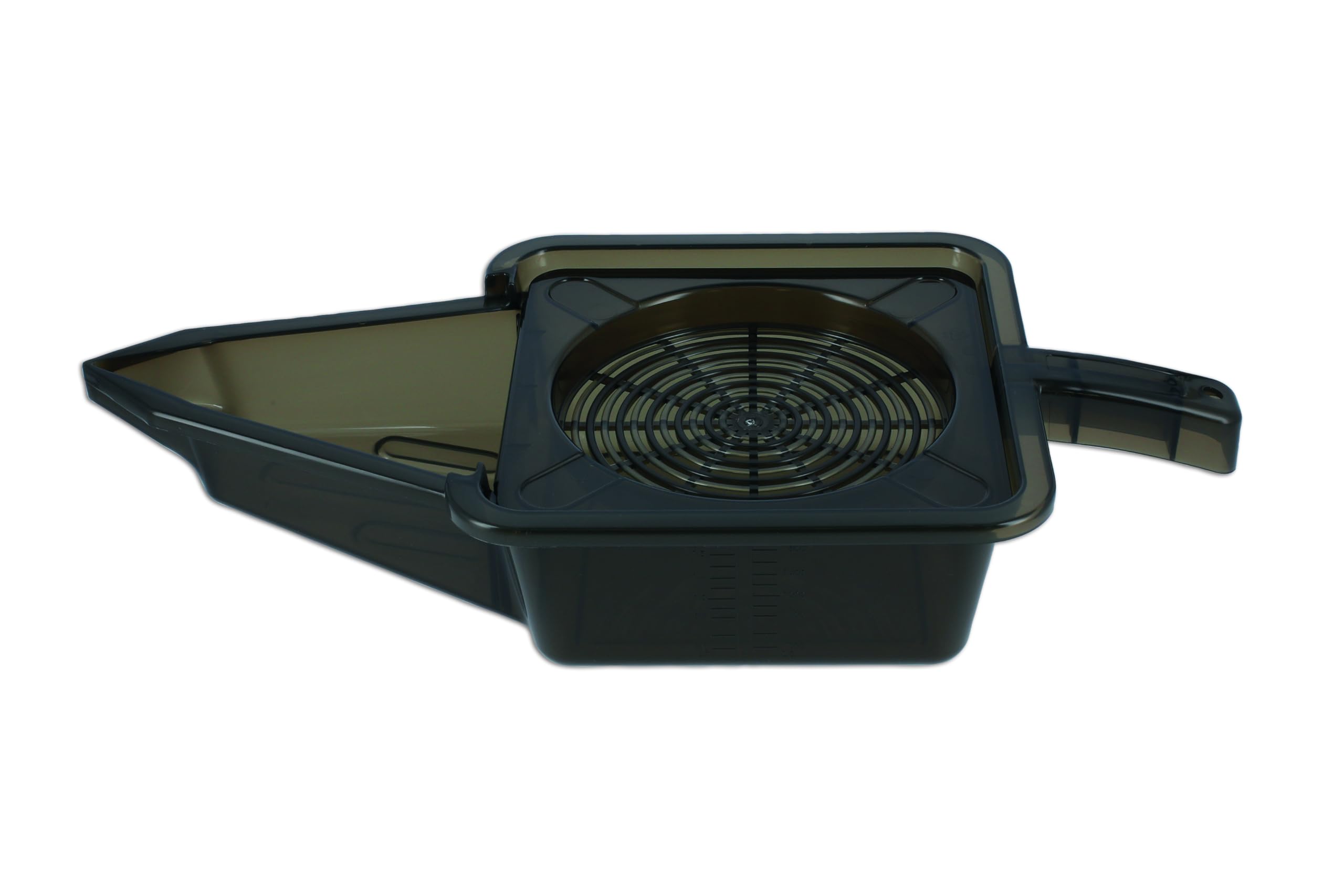 Laser Tools 8385 Motorbike Drain Pan with Level Scale 2L, Black