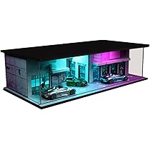 Bivitre 1/64 Diorama Display Case Garage with LED Lights