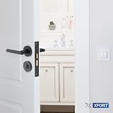 XFORT Matt Black 65mm Mortice Lock Wooden Doors Thumbturn Deadbolt Bathroom view 7