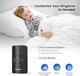TECKNET Wireless Doorbell IP65 Waterproof Battery Powered 1300ft 60 Melodies view 6