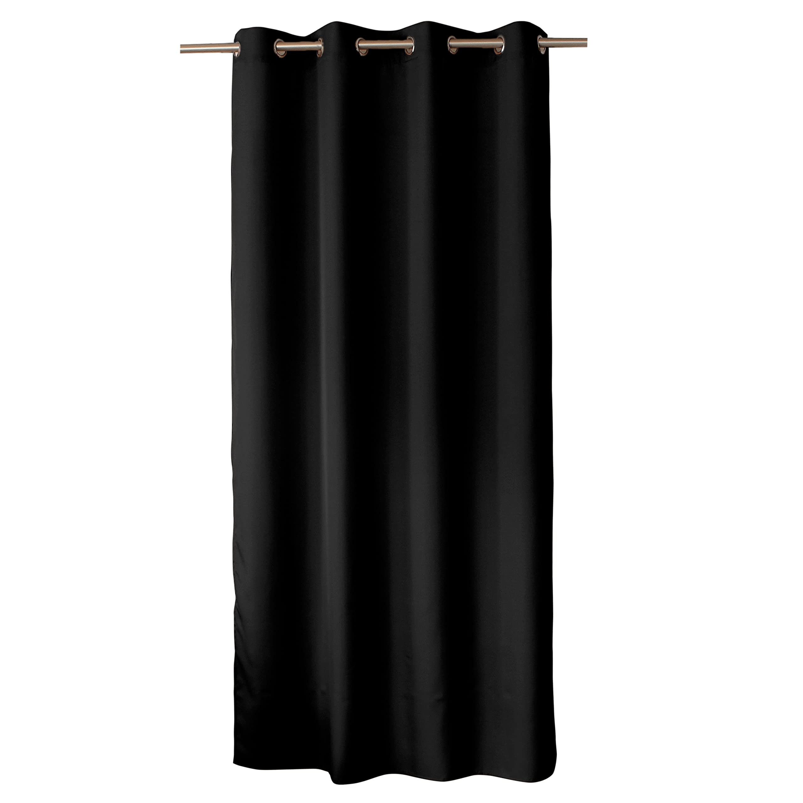 Enjoy Home 2015nr140240 Cotton Canvas Curtain With 8 Eyelets 140 x 240 cm, Polyester, Black, 240x140 cm — image 1