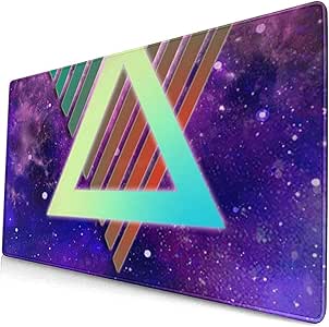 Mouse Pad Triángulo Geométrico Espacio Neon Style Gaming Goma