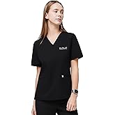 Zenir Women's Medical Scrub Uniform Top S-5XL w/Pockets