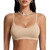 OEAK Womens Comfortable Bras No Underwire Cami Bra Seamless Unlined Bralettes Scoop Neck Unpadded Everyday Sports Tshirt Bra