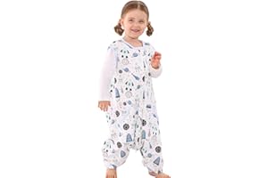 WONDAY Toddler Sleep Sack with Feet, 0.5 Tog Sleeping Sacks for Walking with Legs 2T 3T