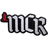 My Chemical Romance Woven Logo Iron On Patch (One Size) (Black/White/Red)
