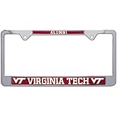 Officially Licensed Premium Shiny Chrome Metal License Plate Frame - Second Generation - Alumni Version (Virginia Tech)