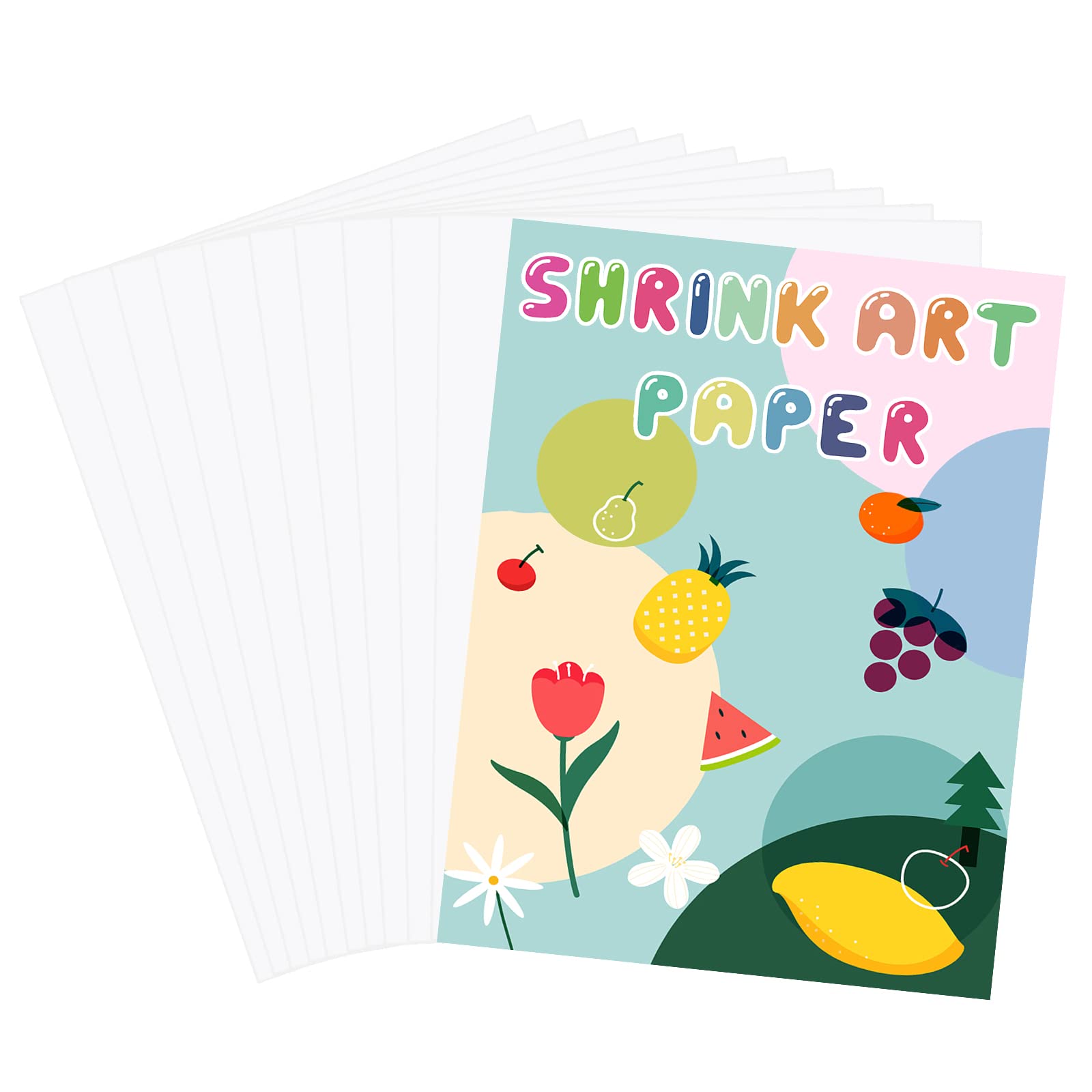 Anvin Heat Shrink Plastic Sheets Paper 10 Pcs Shrinky Art Film Shrinkable Paper Making Your Own Shrink Dinks DIY Earrings Keychains Charms Mother’s Day Father’s Day Crafts Gifts(21 x 14.5 cm)