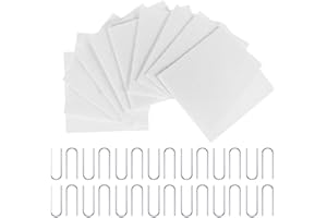 GREENF 100 Pieces Microwave Kiln Papers and High Temperature Nichrome Wire Jump Rings, Ceramic Fiber Paper Hot Melt Kiln Paper and U Hanger Hooks for DIY Fusing Glass Jewelry