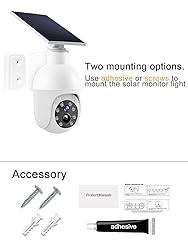 High brightness solar powered analog surveillance