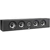 Polk Audio Reserve Series R350 Slim Center Channel Loudspeaker, Doubles as L/R Surround Speaker, 1" Pinnacle Tweeter & Four 4" Turbine Woofers, Dolby Atmos & IMAX Enhanced, Home Stereo Speakers, Black