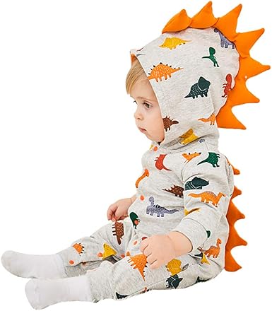 hooded dinosaur jumpsuit
