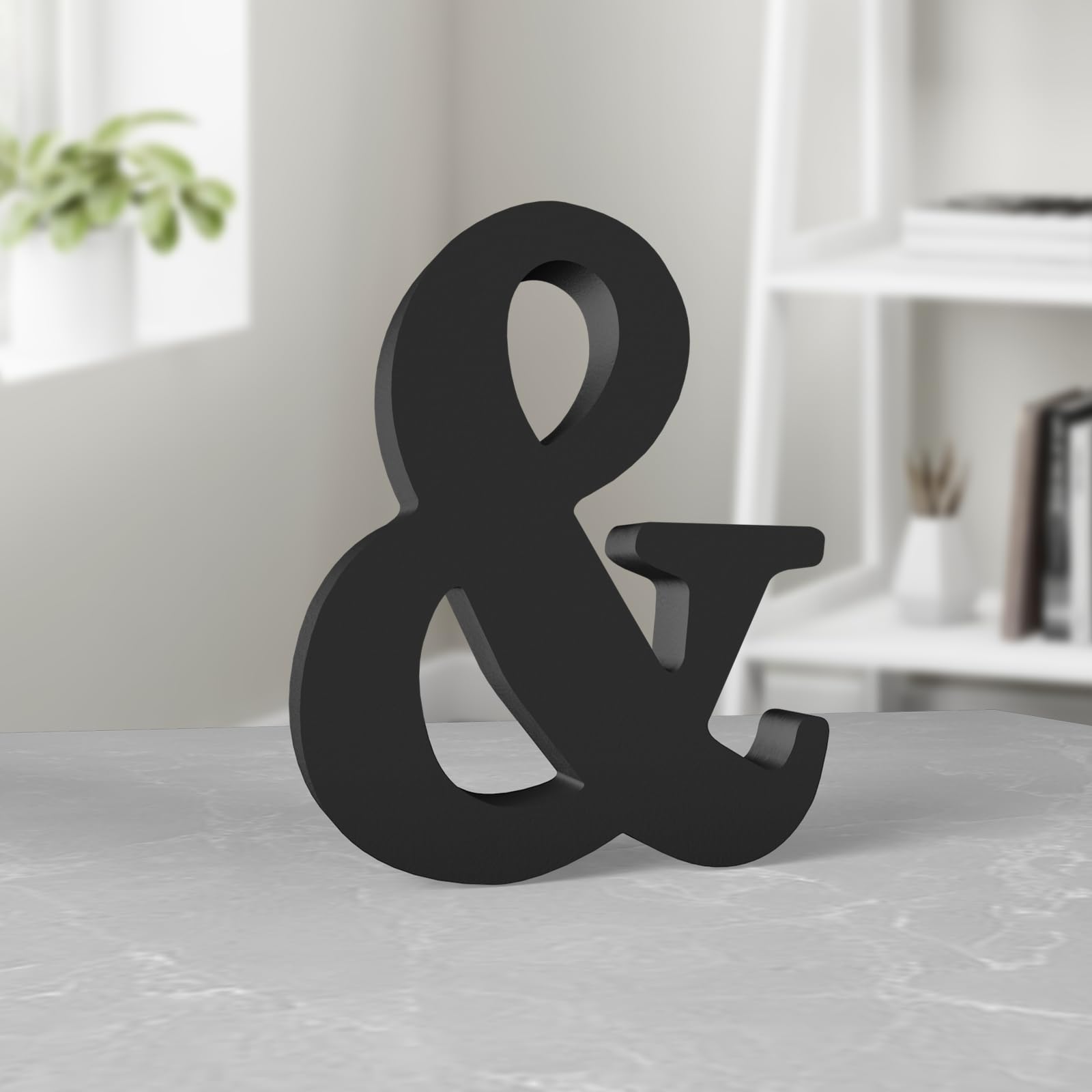Aruatu 6 Inch Black Wood Letters Unfinished Wood Letters for Wall Decor Decorative Slices Sign Board Decoration for Craft Home Party Projects