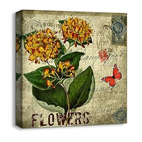 Canvas Wall Art for Living Room,Bedroom Home Decoration Vintage Artwork Ready to Hang - 12x12 inches