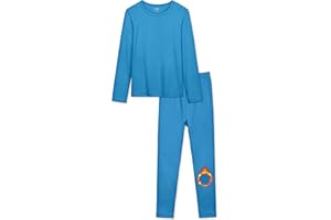 VZV Girls Thermal Underwear Set Kids Thermal Set Fleece Lined Kids Base Layer Long Johns Top and Bottom for Winter