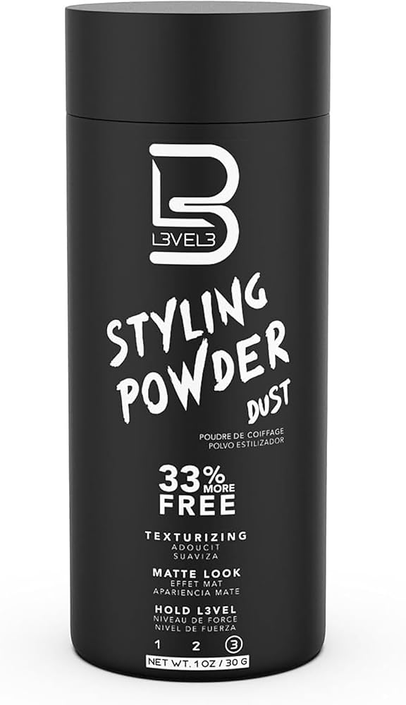 L3 Level 3 Hair Texture Powder for Men, Volume, Natural Look, 30 g | Styling powder, hair texturizer, non-greasy finish, buil