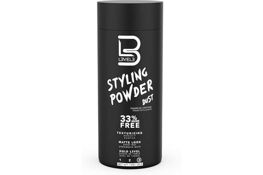 L3 Level 3 Styling Powder - Natural Look Volumizing and Texturizing Powder - Easy to Apply with No Oil or Greasy Residue