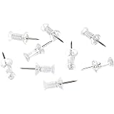 Amazon Basics Push Pins Tacks, Clear Plastic Head, Steel Point, 600-Pack