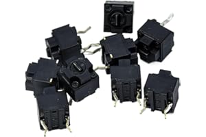 YEGAFE 10Pcs Square Micro Switches - Compatible with G403, G603, G102, G703 Mouse Middle Button Replacement - Black Tactile Microswitch
