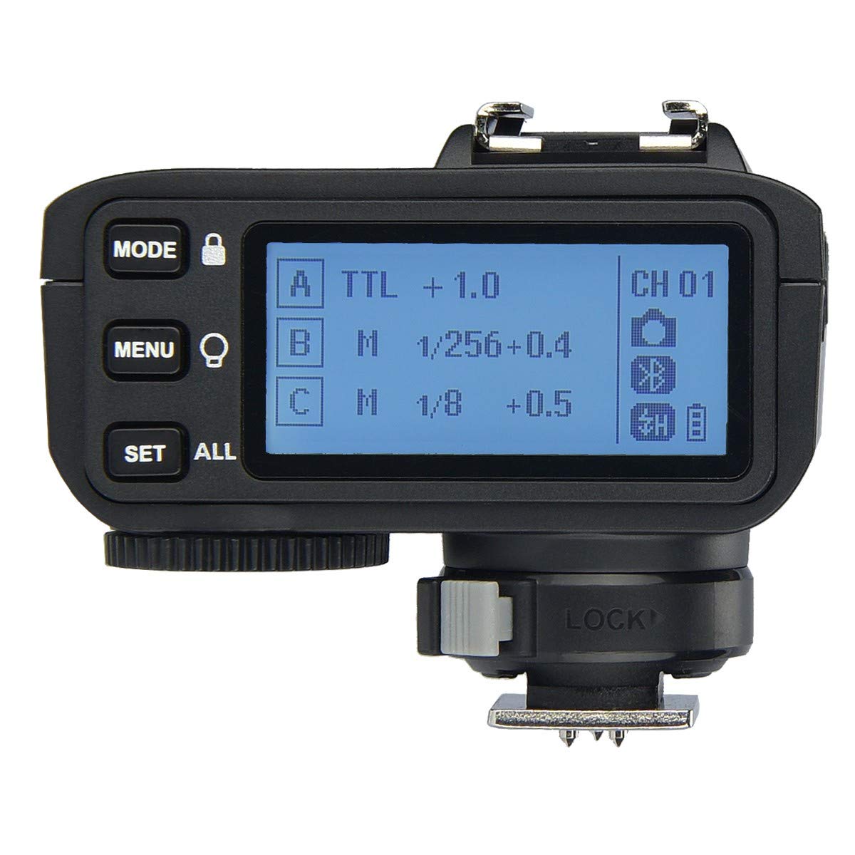 Godox X2T-F TTL Wireless Flash Trigger for Fuji Fujifilm, 1/8000s HSS Bluetooth Connection Supports App Controller, TCM Function, 5 Separate Group Buttons, New Hotshoe Locking, New AF Assist Light