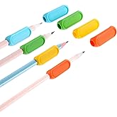 Silicone Pen Grip, 8 PCS Ergonomic Pencil Gripper Soft Silicone Pencil Writing Aids Multicolor Pen Grips Universal Special Ed
