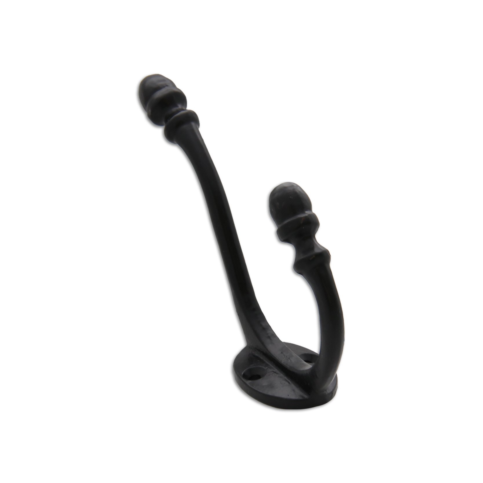 RCH Hardware 8382BLK Iron Acorn Double Arm Hook