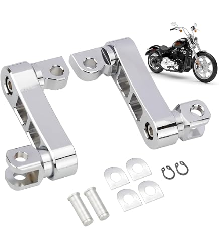 Chrome Foot Peg Extensions For Harley – Fits Electra Glide, Road King, FLHX, Softail Models