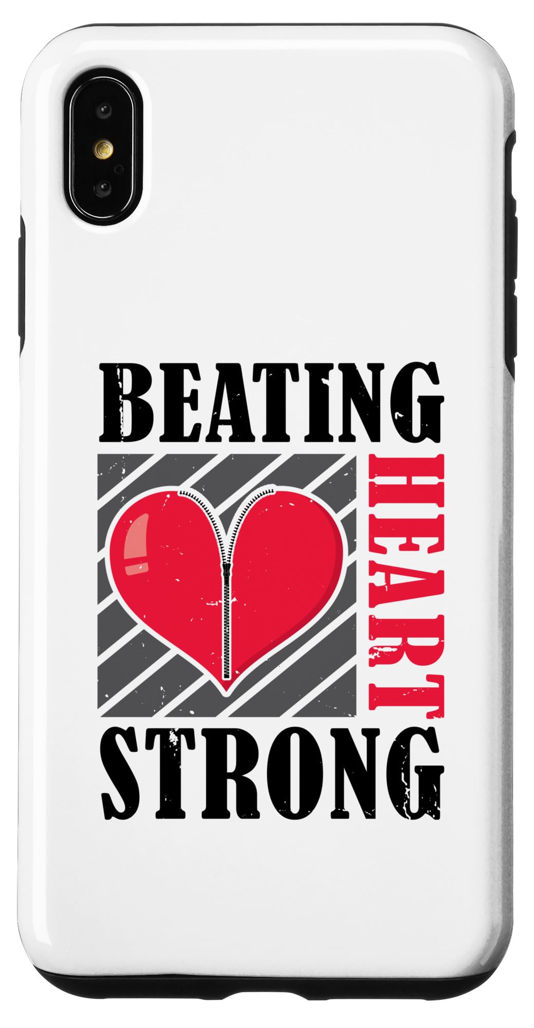 Beating Fear Heart Strong - Open Heart Surgery Case for iPhone XS Max