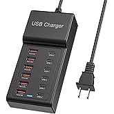 Multi USB Charger, USB C Charging Block Station, 50W 12 Port Multiple USB C Power Strip USB Hub Compatible with iPhone 16 Pro Max/15/14/13/12/11, iPad, Tablets, Samsung Galaxy S25/S24, Pixel