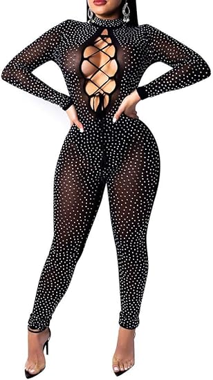 sparkly mesh jumpsuit