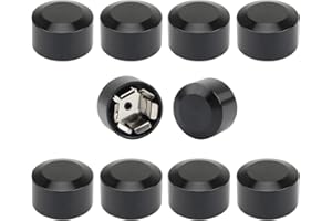 DAKLVNG 10 Pcs Motorcycle Bolt Covers Engine Topper Caps Aluminum for Harley Twin Cam Sportster Dyna Touring Street Glide Road King Softail Breakout Slim (Black fit 7.5-9.5mm Bolt, Small)
