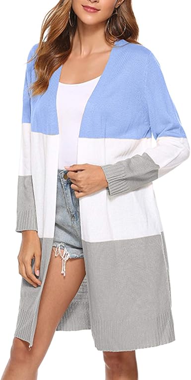 amazon color block cardigan