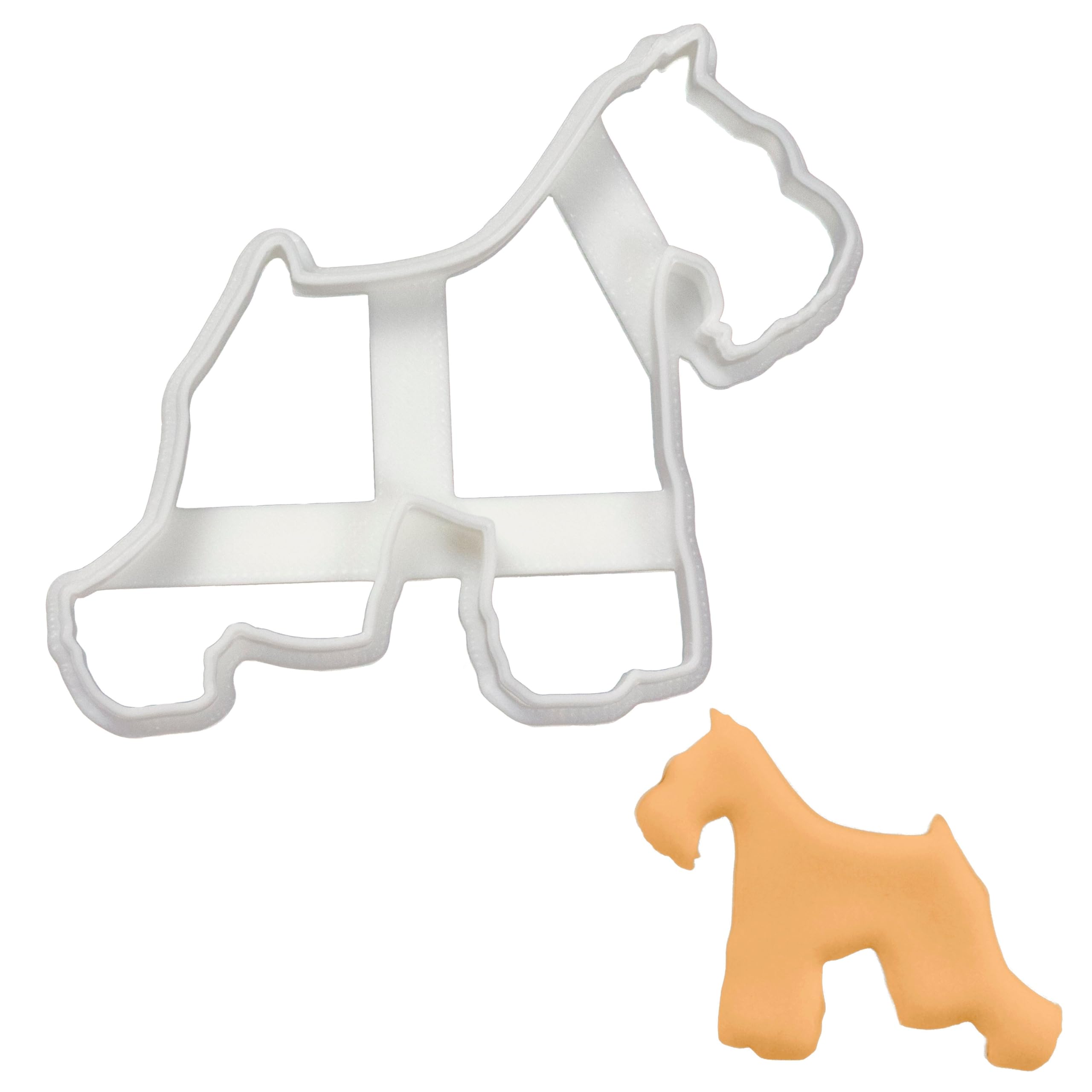 BAKERLOGY Schnauzer Short Tail Silhouette Cookie Cutter - Detailed Biscuit Cutter Design for Baking and Crafts, Ideal on Fondant, Dough, Clay