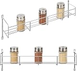 Vinsani 6 Tier Spice Rack Organiser Wall Mounted Silver Chrome view 3