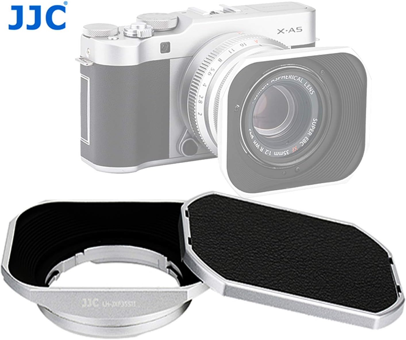Amazon Com Jjc Lh Jxf35s Silver Metal Lens Hood For Fujinon Lens