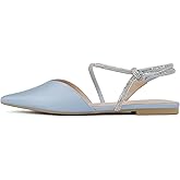 Delicious Victoria ~ Women Pointed Toe Slingback Flat Bridal Dress Pumps