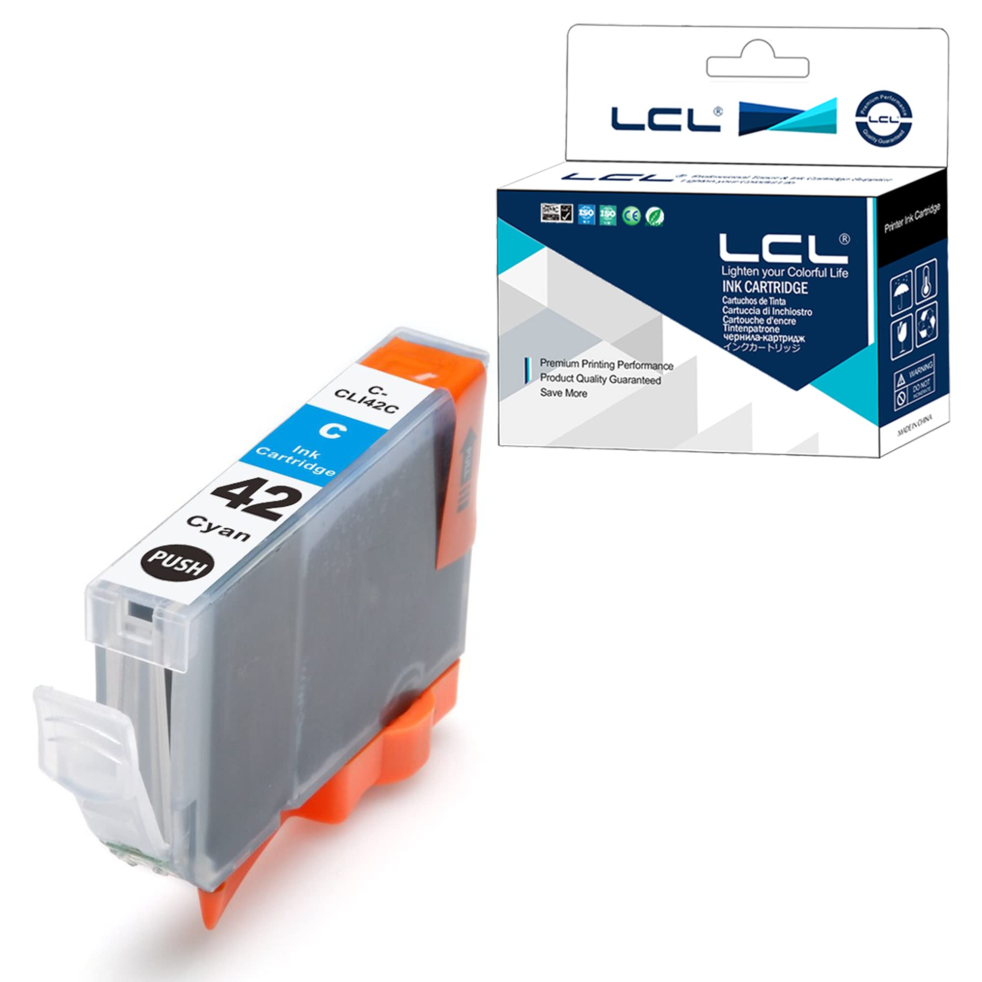 LCL Compatible Ink Cartridge CLI42 CLI-42 CLI-42C (1 Cyan) Replacement for Canon PIXMA Pro-100 Pro-100S