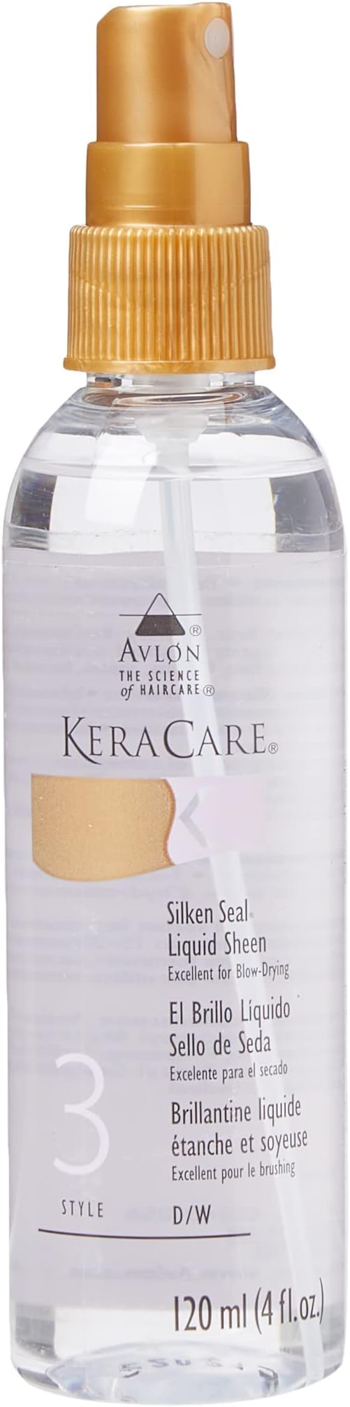 Avlon Keracare Silken Seal Liquid Sheen Spray 120ml Style 3 Shine Frizz Control
